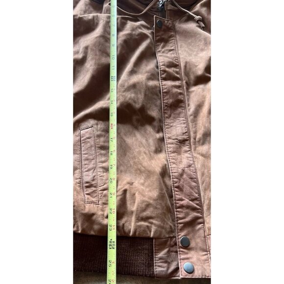 Vintage ADA Brown Leather Jacket Women’s Sz L Multipocket Patina Biker - Picture 5 of 13